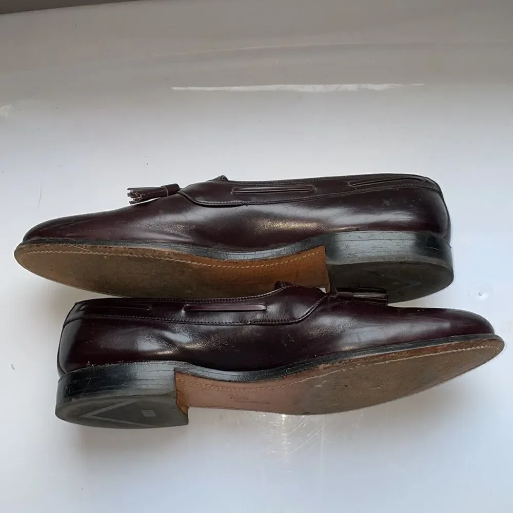 Allen Edmonds Windham burgundy leather oxford type slip‎ on dress shoes